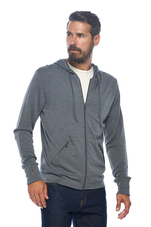 First Class Merino Hoodie | Men | Dark Steel