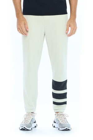 Aviator first class lounge travel pants in sand color.
