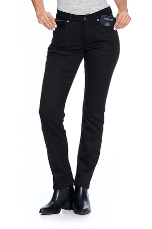 Image showcasing travel capabilities of the fly straight travel pants for women.