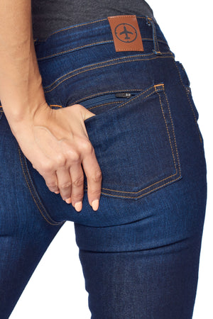 The hidden back zipper pocket on these pickpocket proof pants