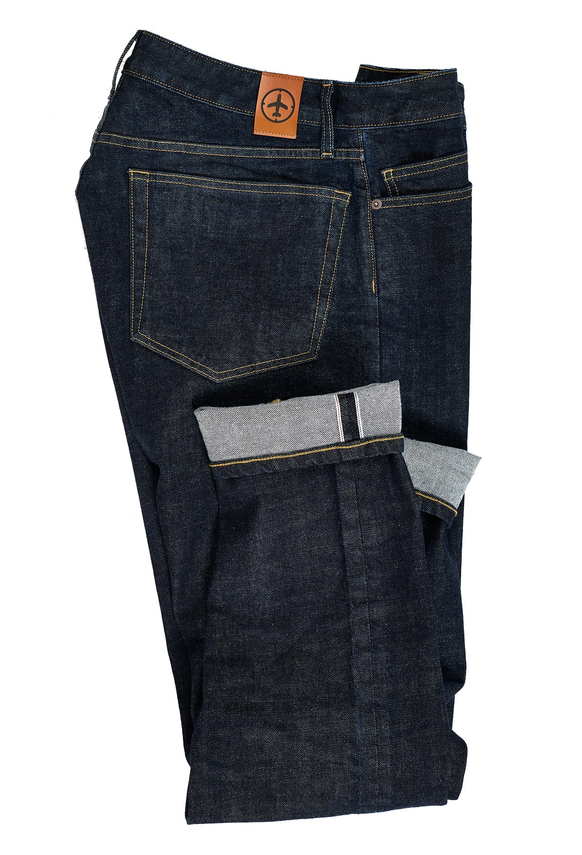 Aviator The Best Travel Jeans for Men | Selvedge Dark Indigo | Made in The USA 38