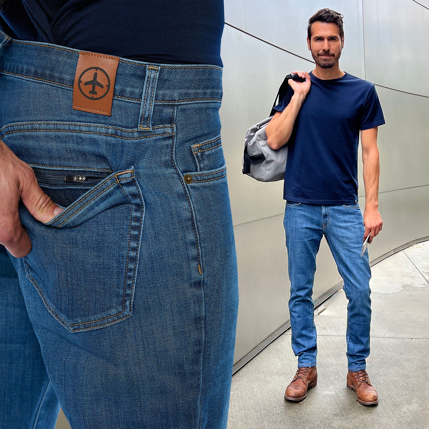 Aviator Men's Selvedge Travel Jeans