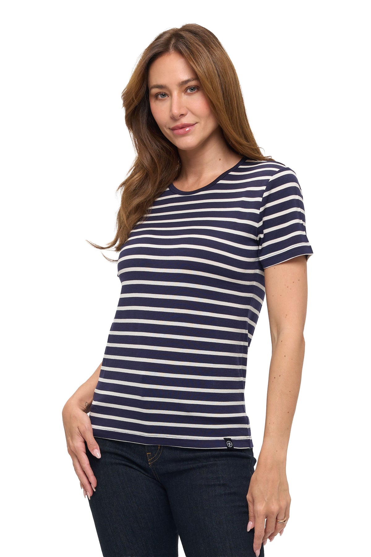 Merino Wool Travel-T | Women | Breton Stripe