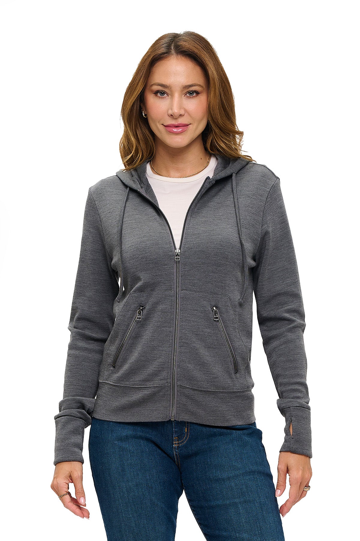 First Class Merino Hoodie | Women | Dark Steel
