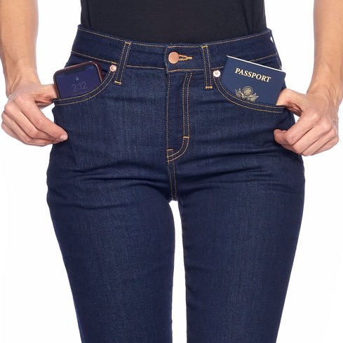 Women's Comfort Skinny Fit Jeans, Dark Indigo