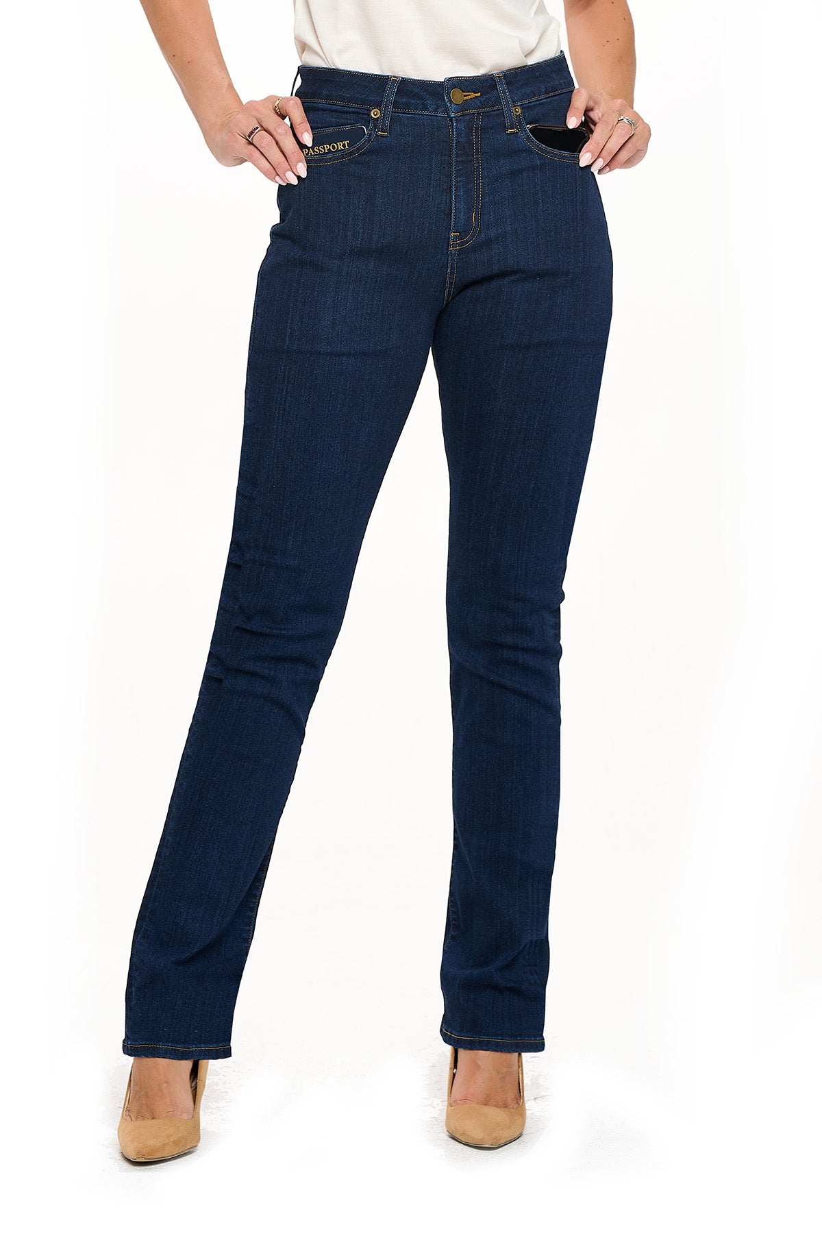Best Travel Jeans for Women | Straight | Dark Indigo - Aviator