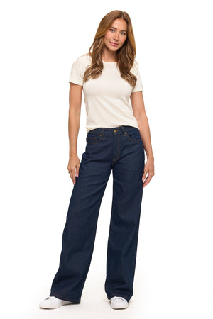 Best Travel Jeans | Wide Leg | Dark Indigo