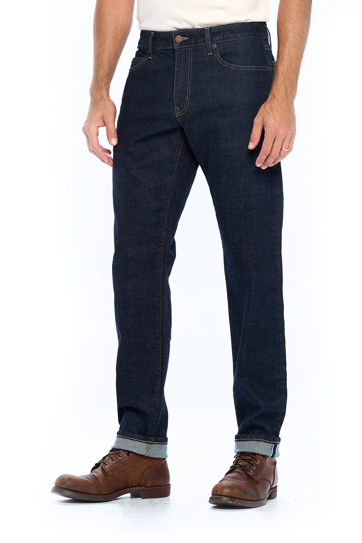 The Best Travel Jeans for Men | Selvedge Dark Indigo | Made in the