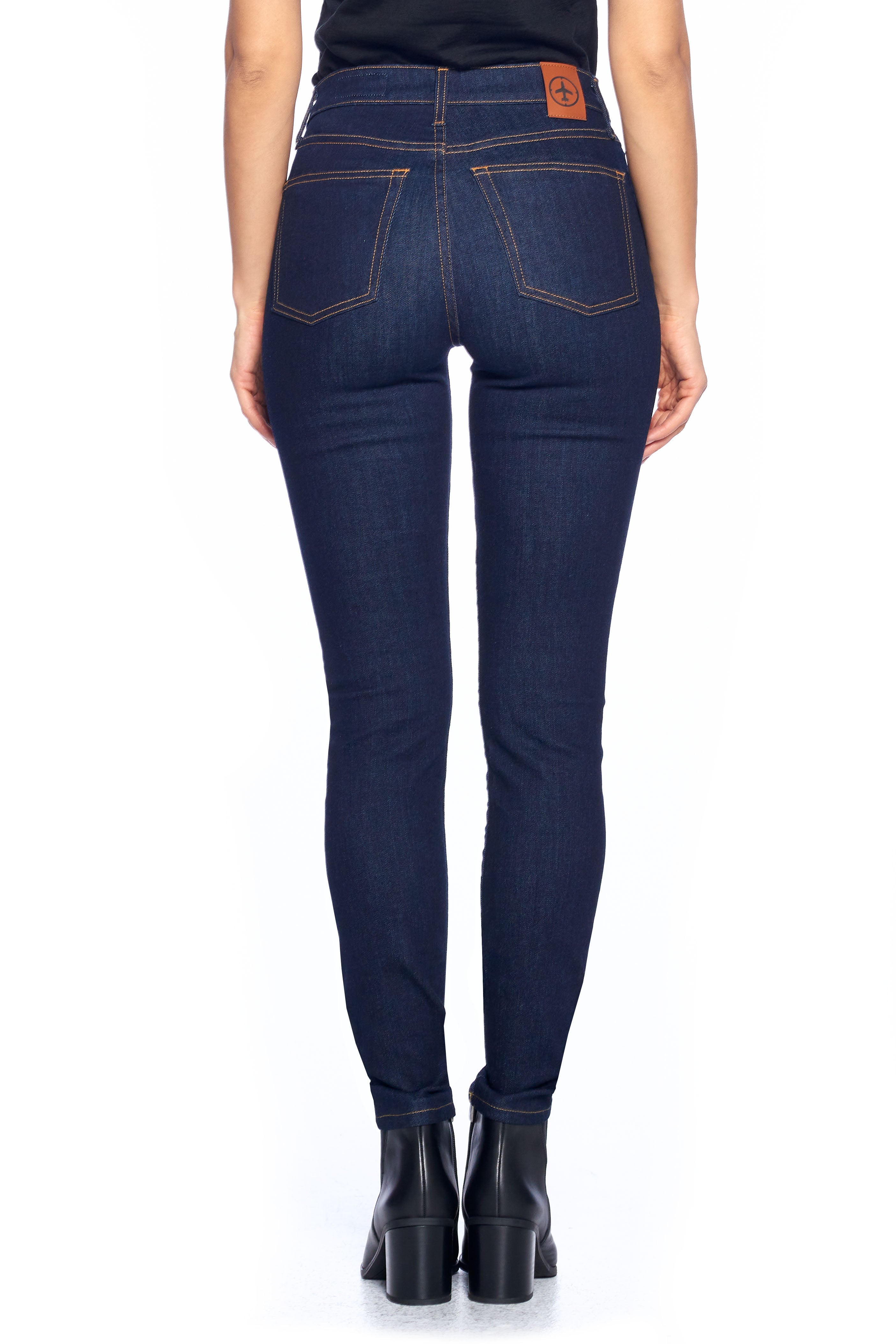 Women's Skinny Fit Jeans | Dark Indigo | Made in the USA - Aviator